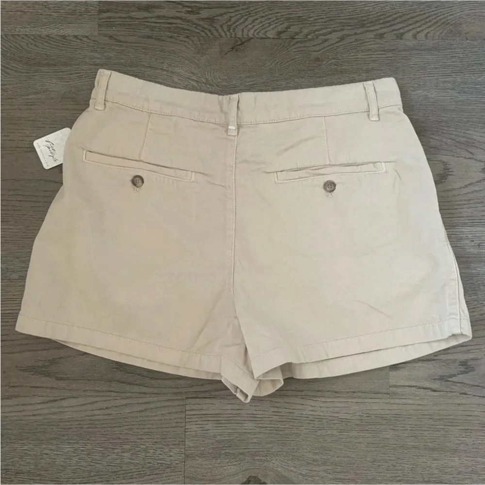 Free People Billie Chino High Waist Shorts Almond Milk Khaki Multi Sizes NWT - Picture 7 of 12